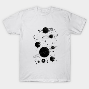 white and black galaxy T-Shirt